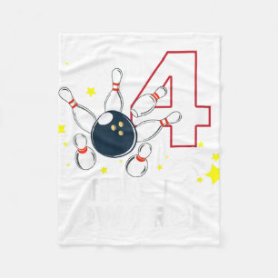 Couverture Polaire Enfants 4e anniversaire Bowling I'm 4 This Is How