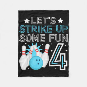 Couverture Polaire Enfants 4e anniversaire de la fête Bowling Boy 4 a