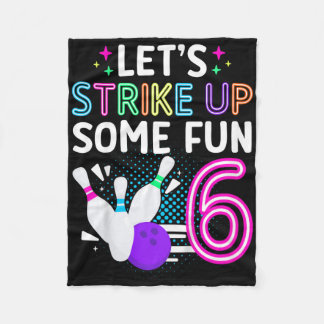 Couverture Polaire Enfants 6e anniversaire de la fête Bowling fille 6
