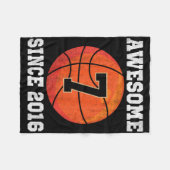 Couverture Polaire Enfants 7e anniversaire Bysketbyll Lover 7 ans Vin (Devant (Horizontal))