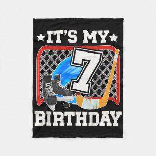 Couverture Polaire Enfants 7e anniversaire hockey sur glace garçon 7