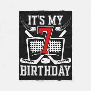 Couverture Polaire Enfants 7e anniversaire hockey sur glace garçon 7