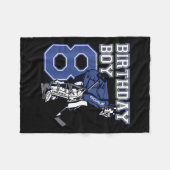 Couverture Polaire Enfants 8 ans Hockey sur glace Goalie Thème Annive (Devant (Horizontal))