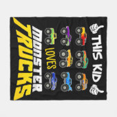 Couverture Polaire Enfants Cet Enfant Aime Monster Trucks Garçons Et  (Devant (Horizontal))