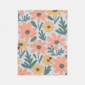 Couverture Polaire Enfants Cute Ladybug Polka dot Daisy Flower Motif (Devant)