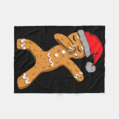 Couverture Polaire Enfants Dabbing Dab Gingerbread Homme Noël Filles (Devant (Horizontal))