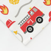 Couverture Polaire Enfants de camion-feu (Coin)