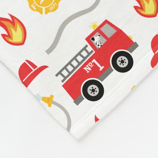 Couverture Polaire Enfants de camion-feu (Coin)
