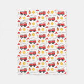 Couverture Polaire Enfants de camion-feu (Devant)