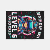 Couverture Polaire Enfants de niveau 6 déverrouillés 6 ans Anniversai (Devant (Horizontal))