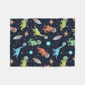 Couverture Polaire Enfants Dinosaur Astronaut Motif (Devant (Horizontal))