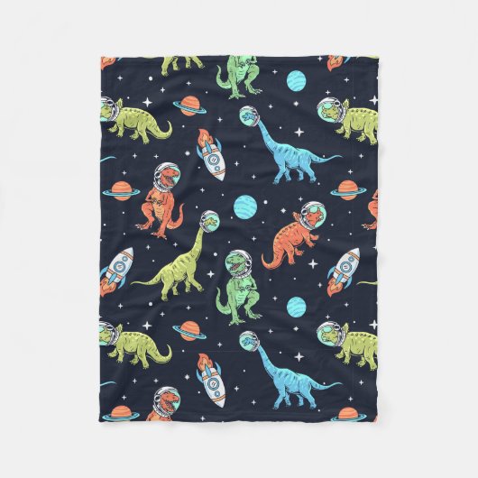 Couverture Polaire Enfants Dinosaur Astronaut Motif (Devant)