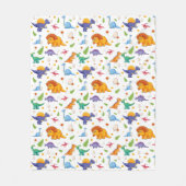 Couverture Polaire Enfants Dinosaures Et Oeufs (Devant)