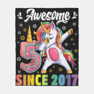 Couverture Polaire Enfants fantastique dabbing unicorne anniversaire