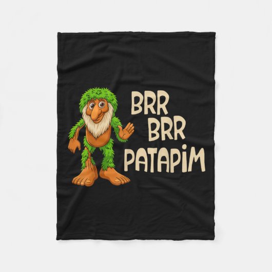 Couverture Polaire Enfants garçons filles mème Italien Brainrot Brr B (Devant)