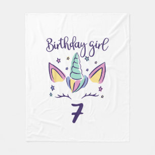 Couverture Polaire Enfants je suis déjà une fille d'anniversaire lico