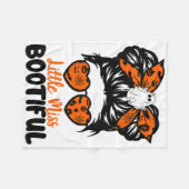 Couverture Polaire Enfants Messy Bun Little Miss Bootiful Boo Hallowe (Devant (Horizontal))