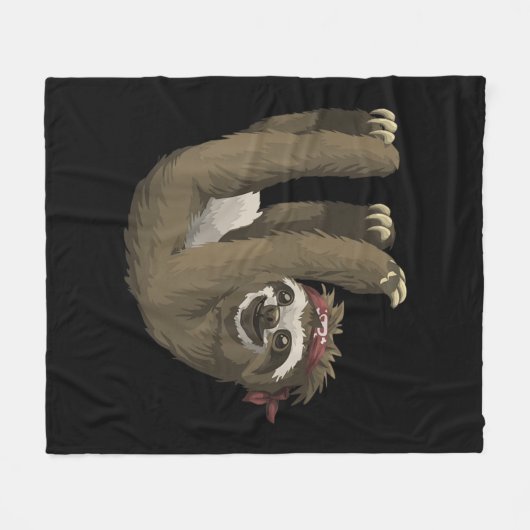 Couverture Polaire Enfants mignonne Sloth Retro Sloths Tee (Devant (Horizontal))