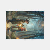 Couverture Polaire Enfants mignons en hiver (Devant (Horizontal))