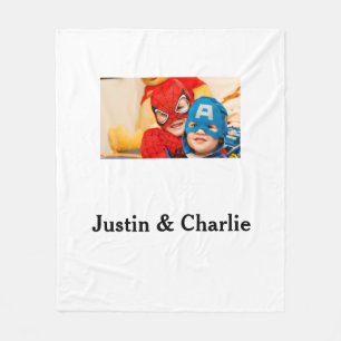 Couverture Polaire Enfants mignons garçons filles photo cadeaux de fa