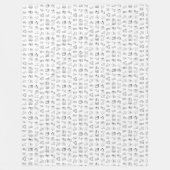 Couverture Polaire Enfants mignons Monochorme Miniature Animal Art (Devant)