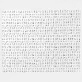 Couverture Polaire Enfants mignons Monochorme Miniature Animal Art (Devant (Horizontal))