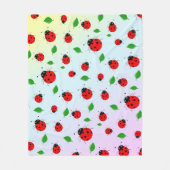 Couverture Polaire Enfants mignons Red Ladybug Polka dot Spring Motif (Devant)