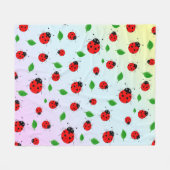 Couverture Polaire Enfants mignons Red Ladybug Polka dot Spring Motif (Devant (Horizontal))