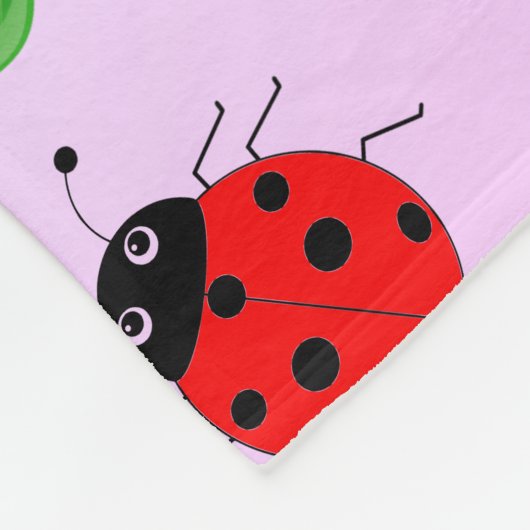 Couverture Polaire Enfants mignons Red Ladybug Polka dot Spring Motif (Coin)