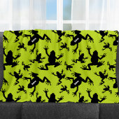 Couverture Polaire Enfants Motifs de grenouille verte et noire