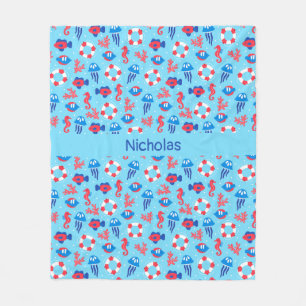 Couverture Polaire Enfants Ocean Elements Motif personnalisé