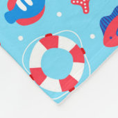 Couverture Polaire Enfants Ocean Elements Motif personnalisé (Coin)