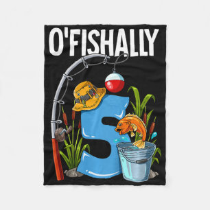 Couverture Polaire Enfants O'fishally 5 ans 5ème anniversaire pêche