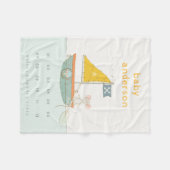 Couverture Polaire Enfants Pirate Souris Voilier Monogramme Baby Mile (Devant (Horizontal))