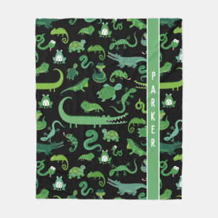 Couverture Polaire Enfants Reptile Personnalisé Animal Amphibien