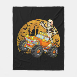 Couverture Polaire Enfants Skeleton équitation Monster Camion Hallowe