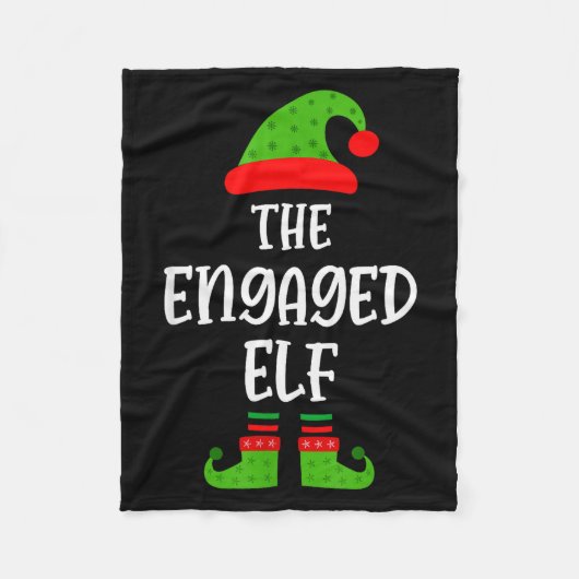 Couverture Polaire Engaged Elf Family Matching Christmas Engagement (Devant)