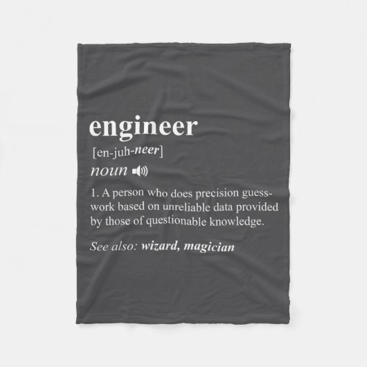 Couverture Polaire Engineer Definition Funny Engineering Mechanical C (Devant)