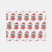 Couverture Polaire English Bulldog Dog Breed Christmas (Devant (Horizontal))