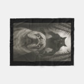 Couverture Polaire English Bulldog Selfie With Werewolf Funny  (Devant (Horizontal))