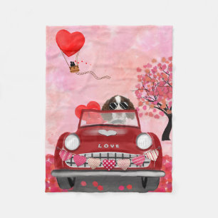 Couverture Polaire English Springer Spaniel Coeur de voiture Saint-Va