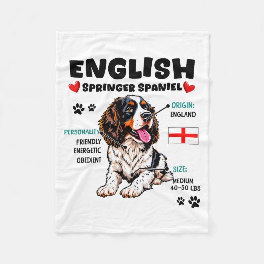 Couverture Polaire English Springer Spaniel Owner Funny Dog Lover  (Devant)