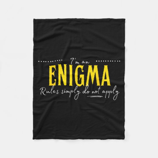 Couverture Polaire Enigma, Les règles ne s'appliquent tout simplement (Devant)