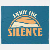 Couverture Polaire Enjoy The Silence Quote Peace Quiet Introvert Fun (Devant (Horizontal))