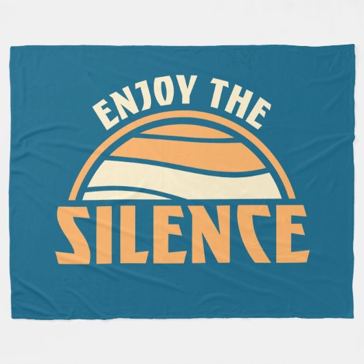 Couverture Polaire Enjoy The Silence Quote Peace Quiet Introvert Fun (Devant (Horizontal))