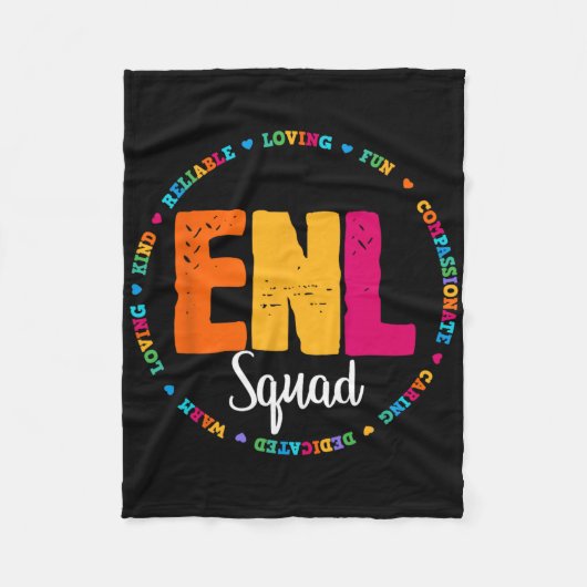 Couverture Polaire Enl Squad Teacher English New Language Squad Team  (Devant)