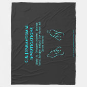 Couverture Polaire Enquêteur paranormal avec logo fantôme (Devant)