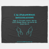 Couverture Polaire Enquêteur paranormal avec logo fantôme (Devant (Horizontal))