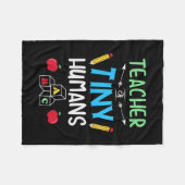 Couverture Polaire Enseignant Cadeau enseignant minuscules humains (Devant (Horizontal))