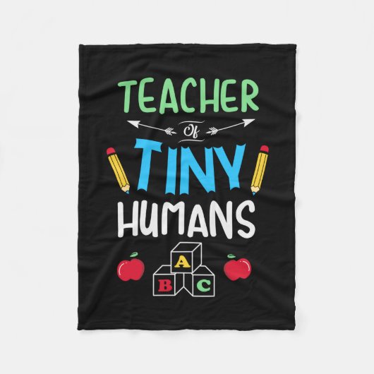 Couverture Polaire Enseignant Cadeau enseignant minuscules humains (Devant)